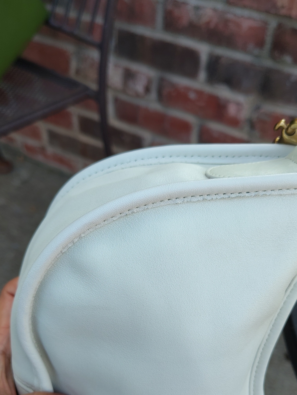 Vintage Coach Leather Swinger Crossbody Shoulder Bag Bone White Classic 80s USA - Picture 14 of 16